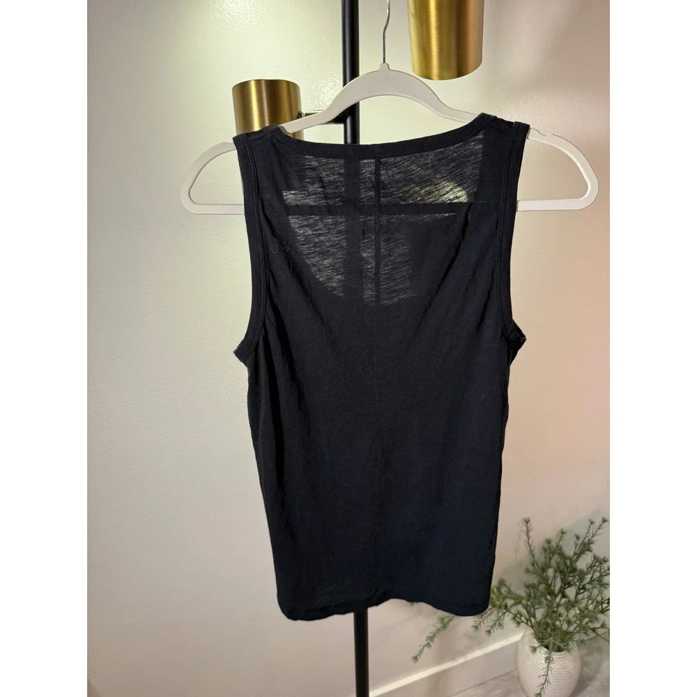 J. Crew tank sustainable Cotton Scoop Neck Tank Top Black Size S Re-Imagined‎